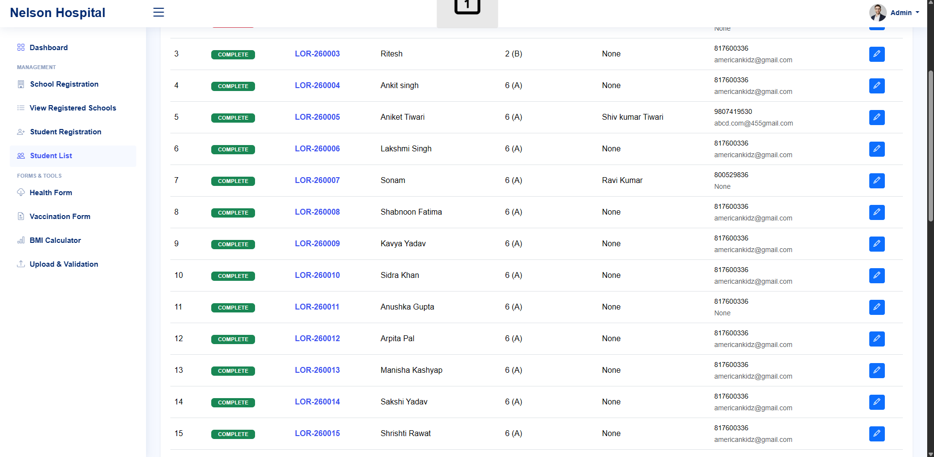 Dynamic School Student Directory Database